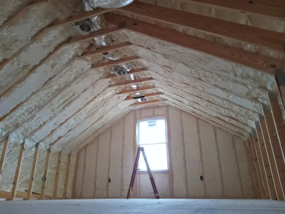 Spray foam roofing application for Crawl Space Insulation project in O'Fallon